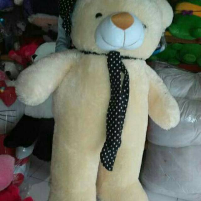 Boneka teddy bear ukuran 1,2m shall topi