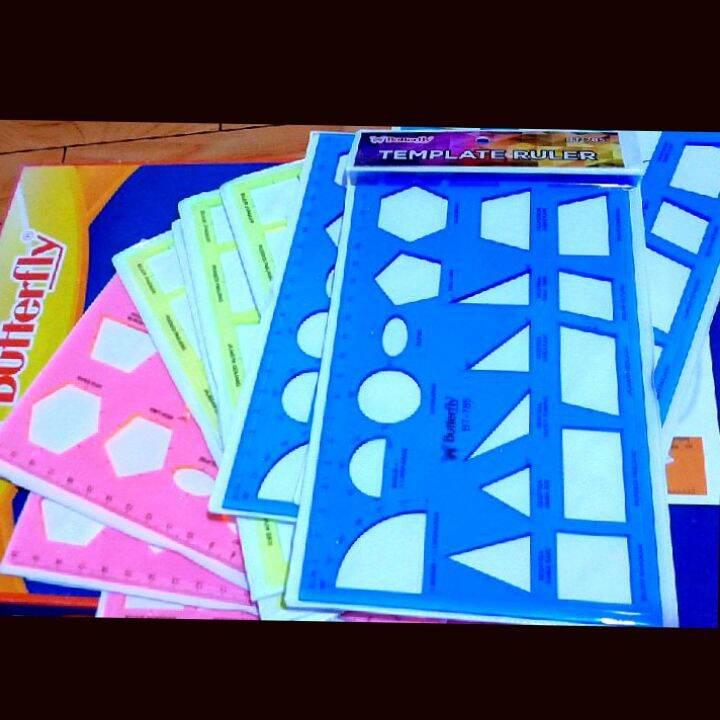 penggaris pola kecil butterfly warna acak random pola jahit