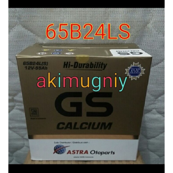 Jual aki gs Astra calcium ns60ls 65b24ls 12v 55ah Yaris Vios vrv hrv