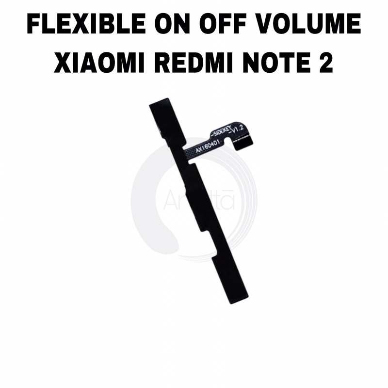 Flexible On Off Volume Xiaomi Redmi Note 2 - Flex Fleksibel Tombol