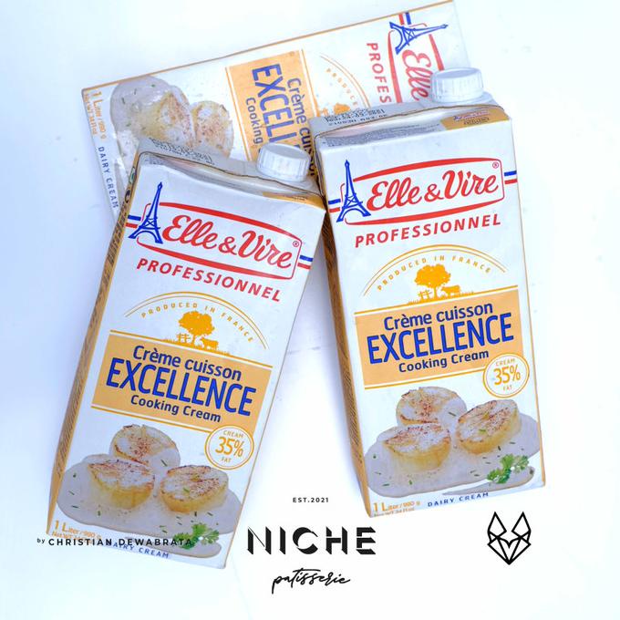 

(BISA COD) Cooking Cream Ellevire / Elle and Vire / Cream Masak 1L