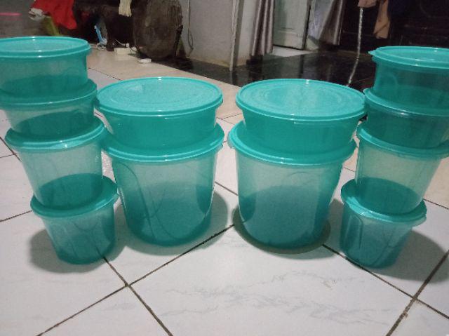 Bambang Kopdar Toples Plastik Warna Biru Tosca Isi 12pcs Bpa Free Microwave Safe
