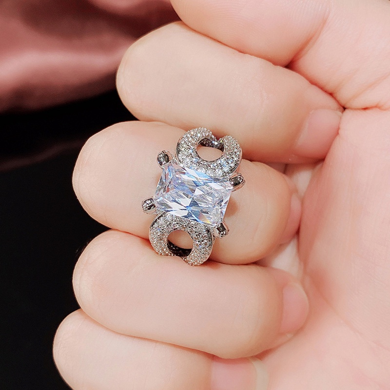 Cincin Kristal Cubic Zirconia Untuk Wanita