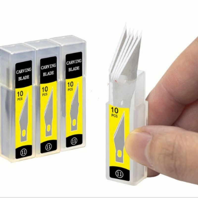 

Mata Pisau 10 pcs cutter pena presisi ART Craft cutting pen knife metal sticker