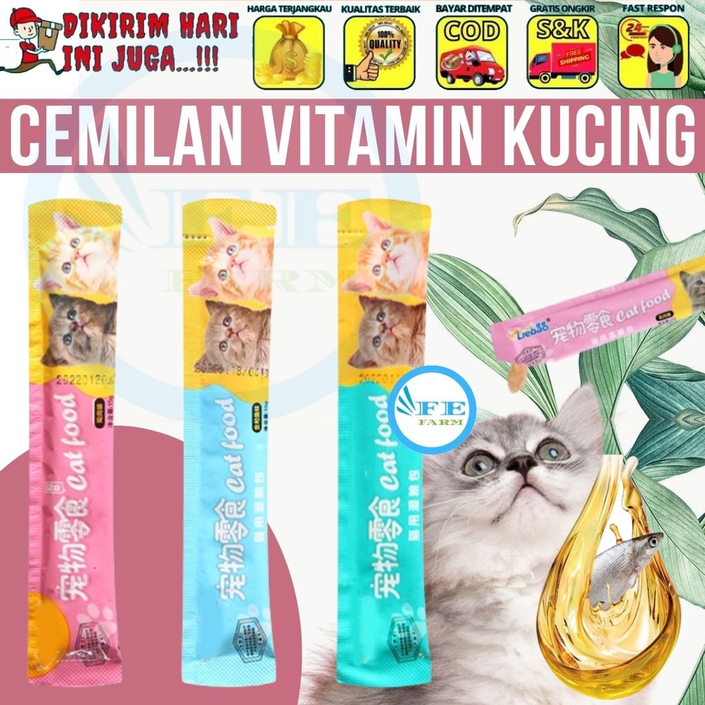 Cemilan Vitamin Kucing Basah Grunt 15g Vitamin bulu kucing Vitamin setarah Meo Snack Kucing Cat Food FEFARM