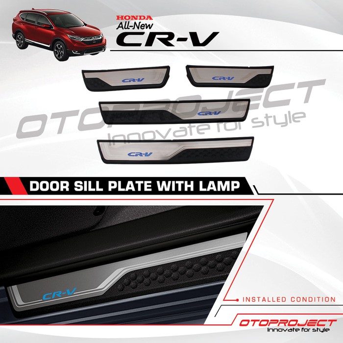 Sillplate Samping CRV Turbo 2017 ori Design With Lamp