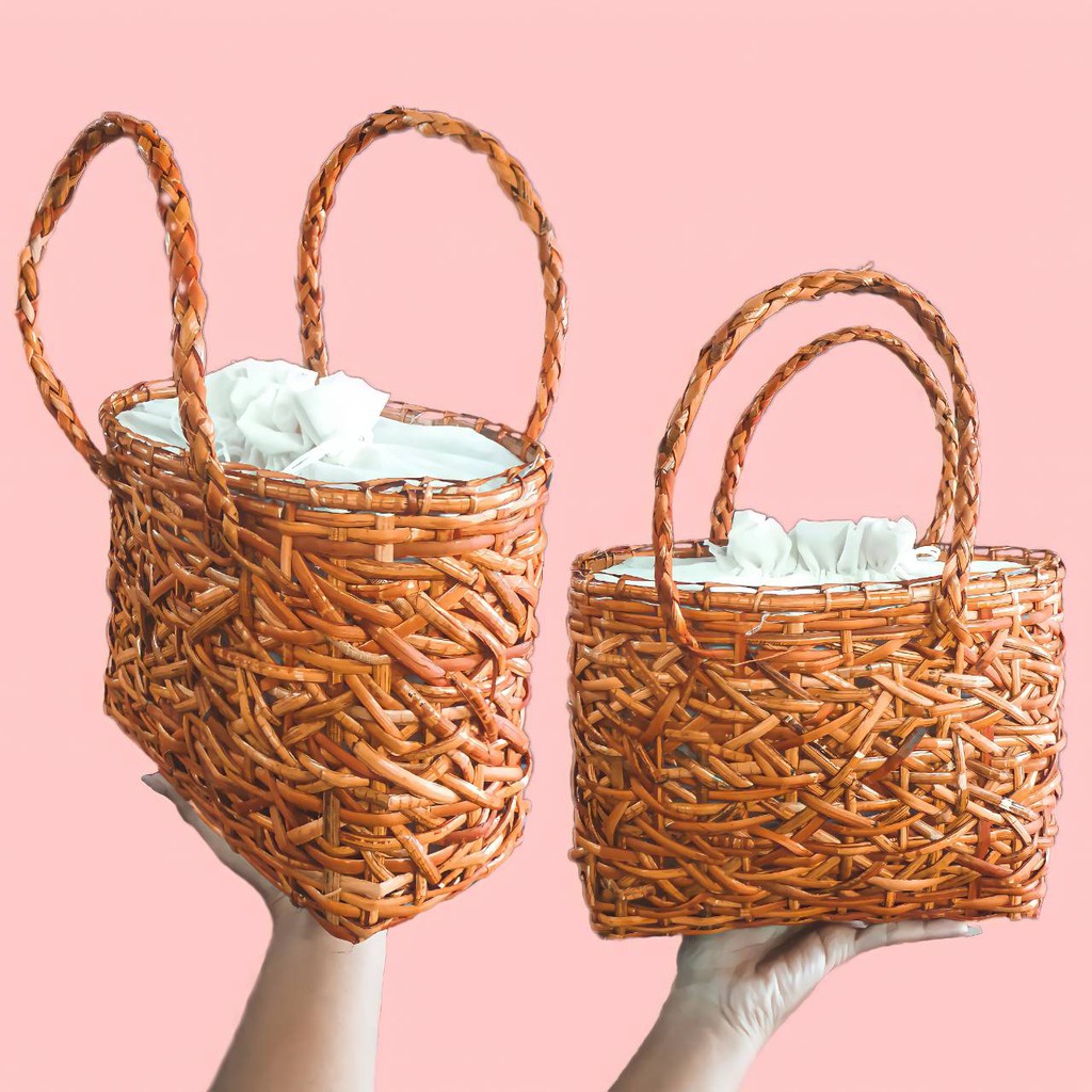 Tas Wanita Anyaman Rotan / TAS HANDBAG WANITA / Tas unik murah / Tas handbag Rotan Wanita