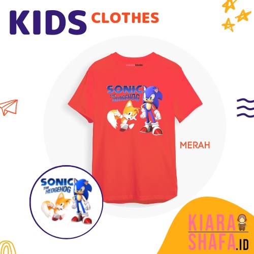 Kiarashafa - Baju Anak / Kaos Anak Sonic