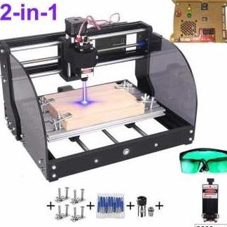 Twowin Cnc Printer 3D Ukir Kayu Laser Engraving 3-Axis Laser 3000Mw