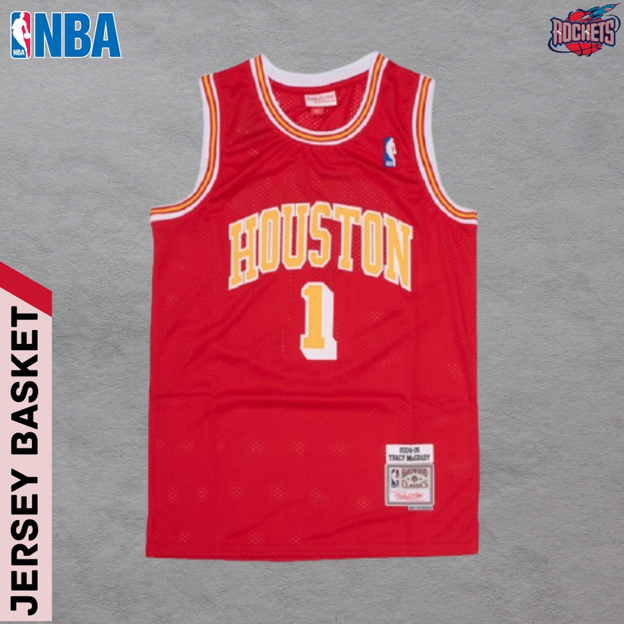 BAJU JERSEY BASKET CLASSIC TRACY MCGRADY HOUSTON ROCKETS - HOUSTON ROCKETS MERAH TRACY MCGRADY #1