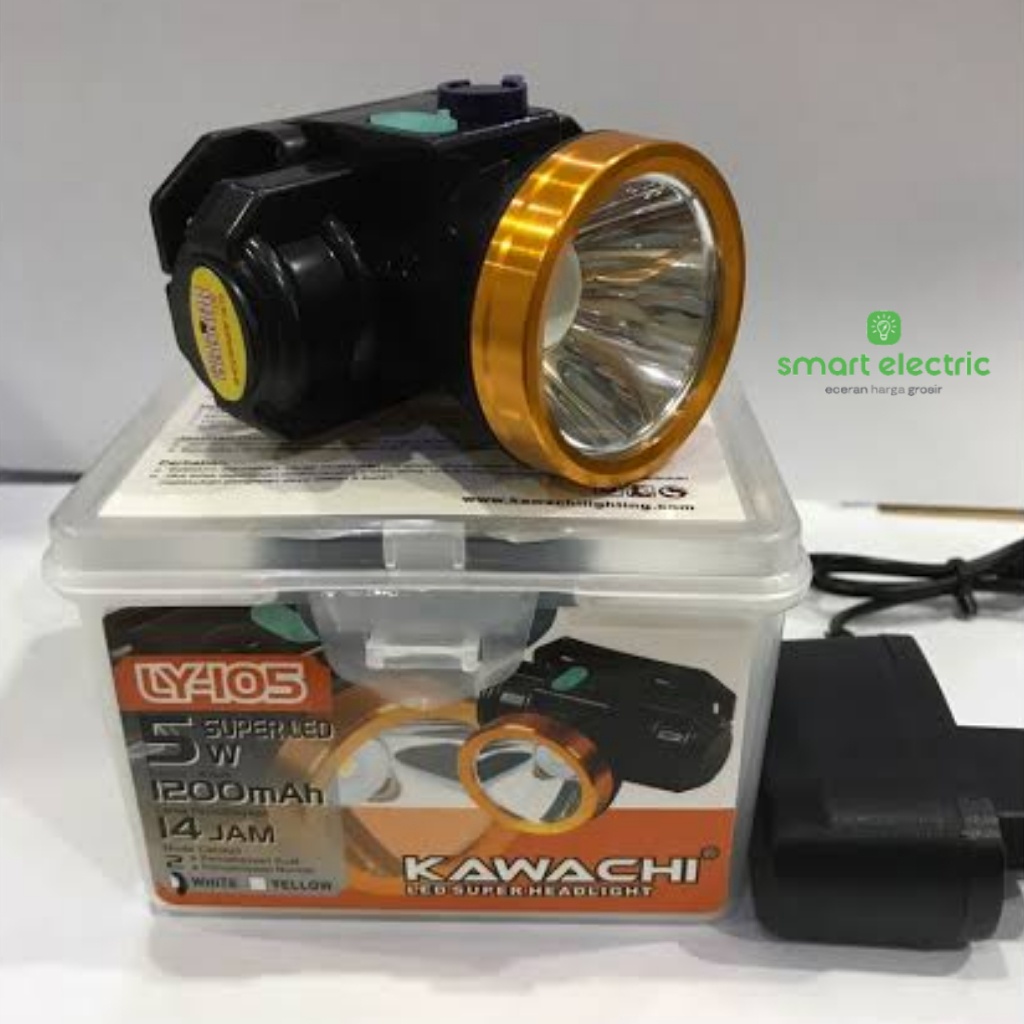 Kawachi Senter Kepala 5 Watt LY 105 Headlight LED Terang Waterproof Murah