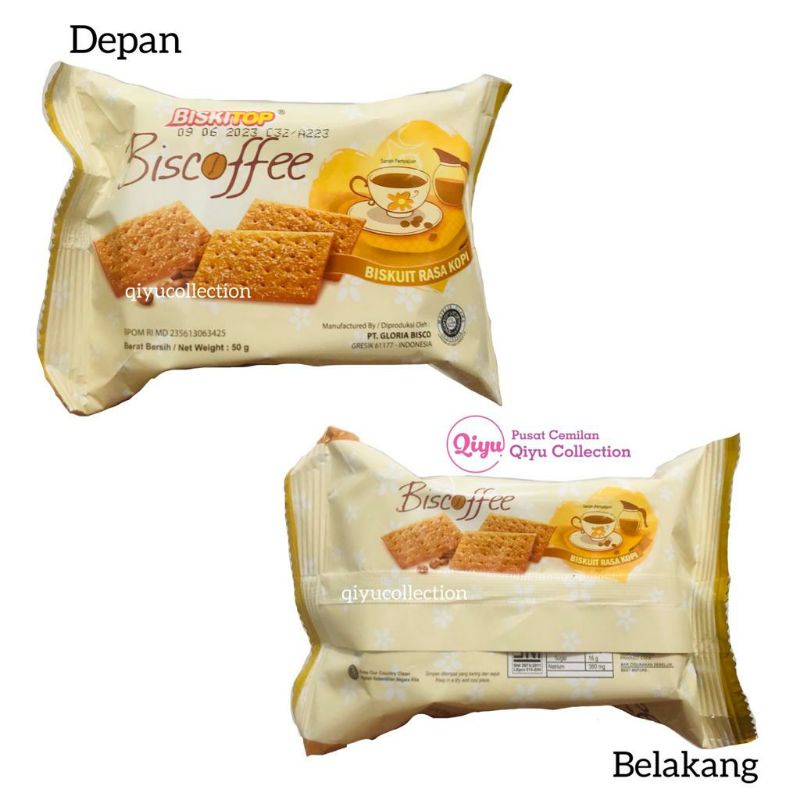 Biskuit Biskitop Biscoffee - Biskuit rasa Kopi - Kue Kopi Murah