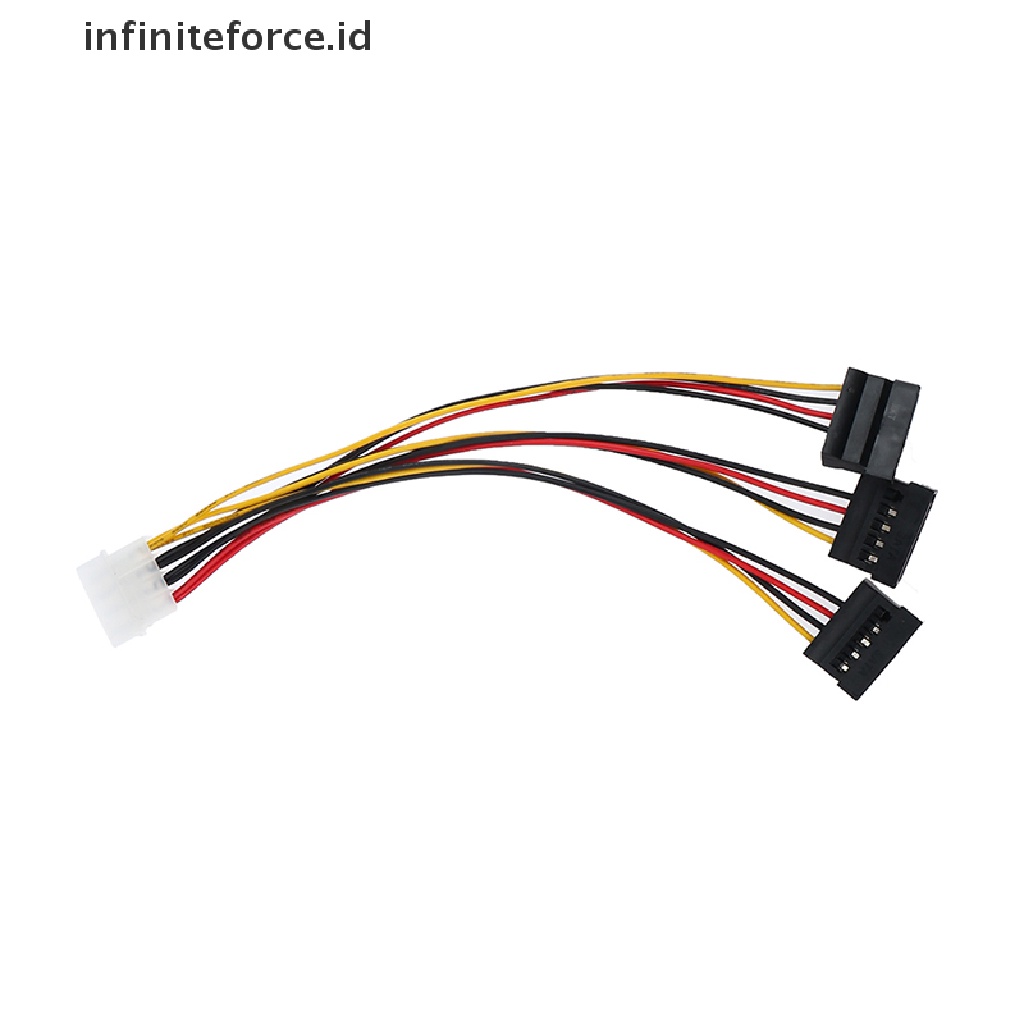 (Infiniteforce.Id) Kabel Extension Power Splitter 4pin Molex Ke 3 Ata Sata