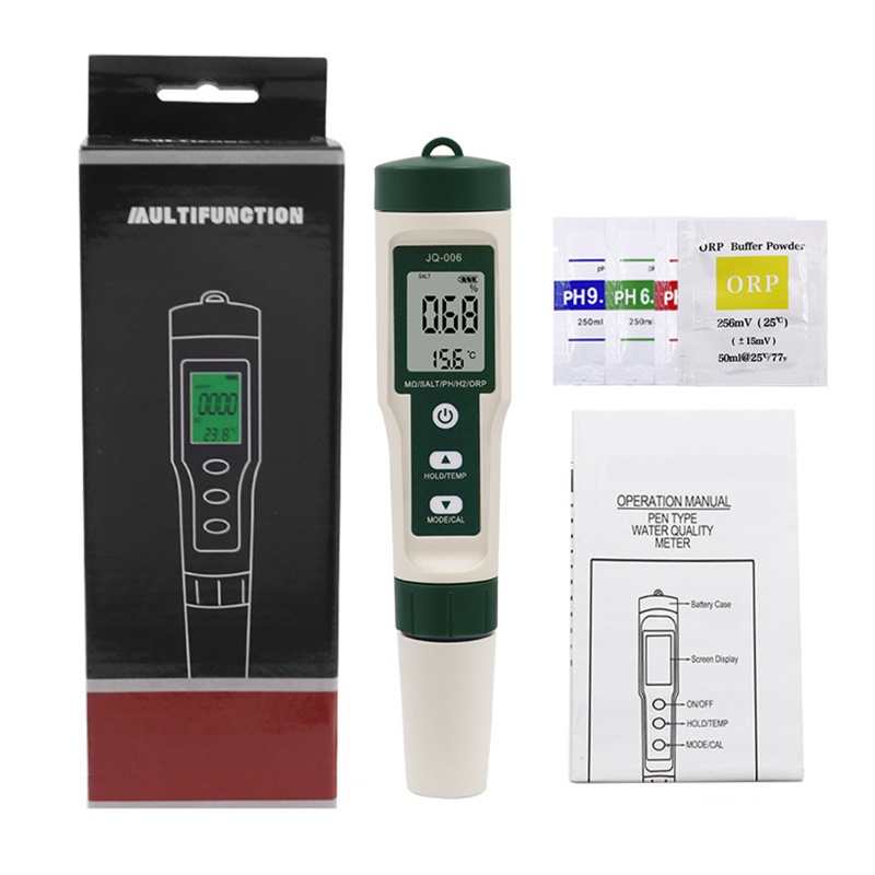 Kiss 10 in 1 Pen Tester Kualitas Air Digital TDS EC &amp; Temperatur Meter P-h / Salt