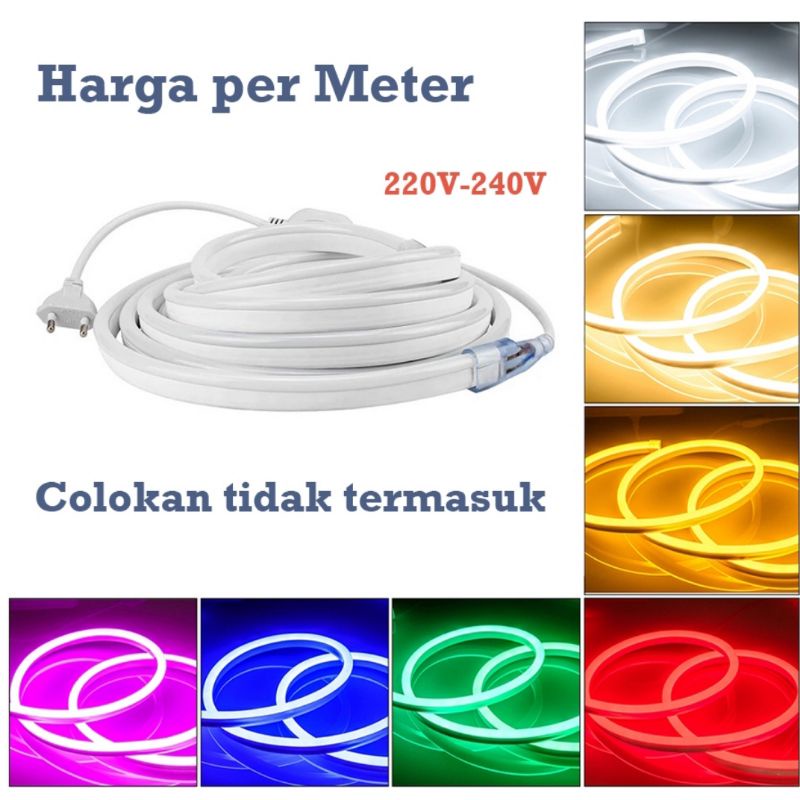 Lampu Neon Flex Led Selang 220V Meteran