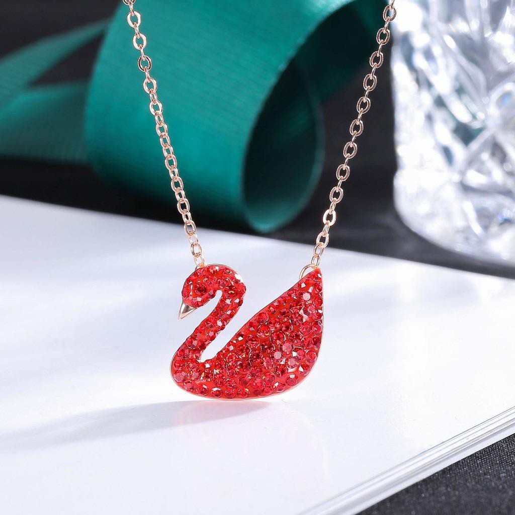 [New] Kalung swarovski titanium korea wanita cewek motif angsa stainless KK070