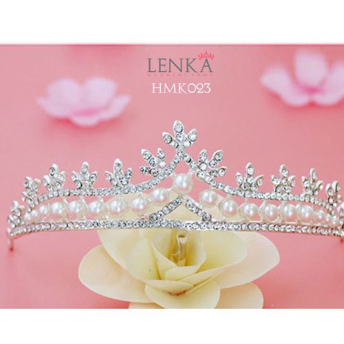 Aksesoris Pesta Wedding Modern Paket Mahkota Kalung Anting Pengantin Lenka - HMK023