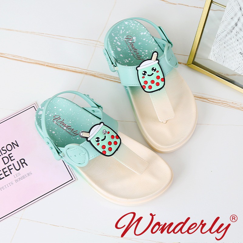 Sandal Anak Tali Jelly Boba | Sendal Anak Karet Tali Wonderly | Sandal Tali Anak Jelly l 2025-3T