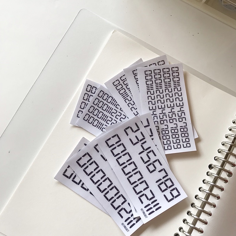 

stiker angka digital/ stiker jurnal/ sticker journal