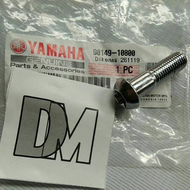 Screw baut kaliper depan Nouvo lele Z FIZR F1ZR Vega R Jupiter Z Rxking Scorpio 90149-10800 asli ori