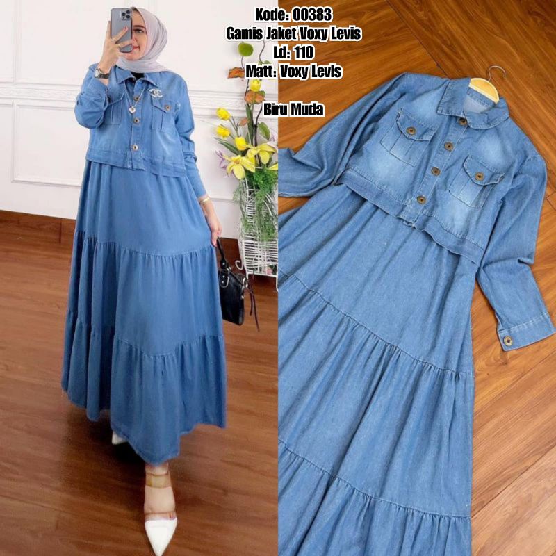 gamis jaket voxy levis