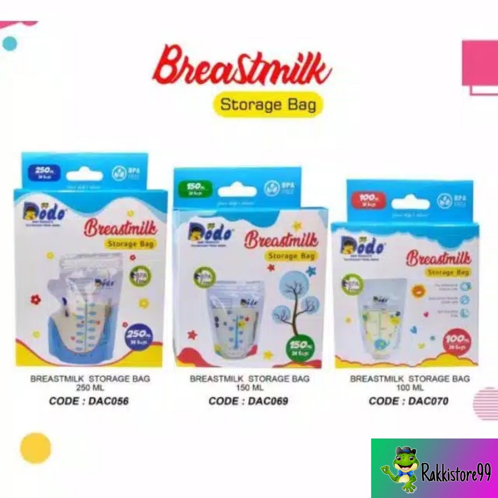 ❣️Rakkistore99❣️ Dodo Breast Milk Storage Bag100ml / 150ml/ 250ml ( Kantong Asi)