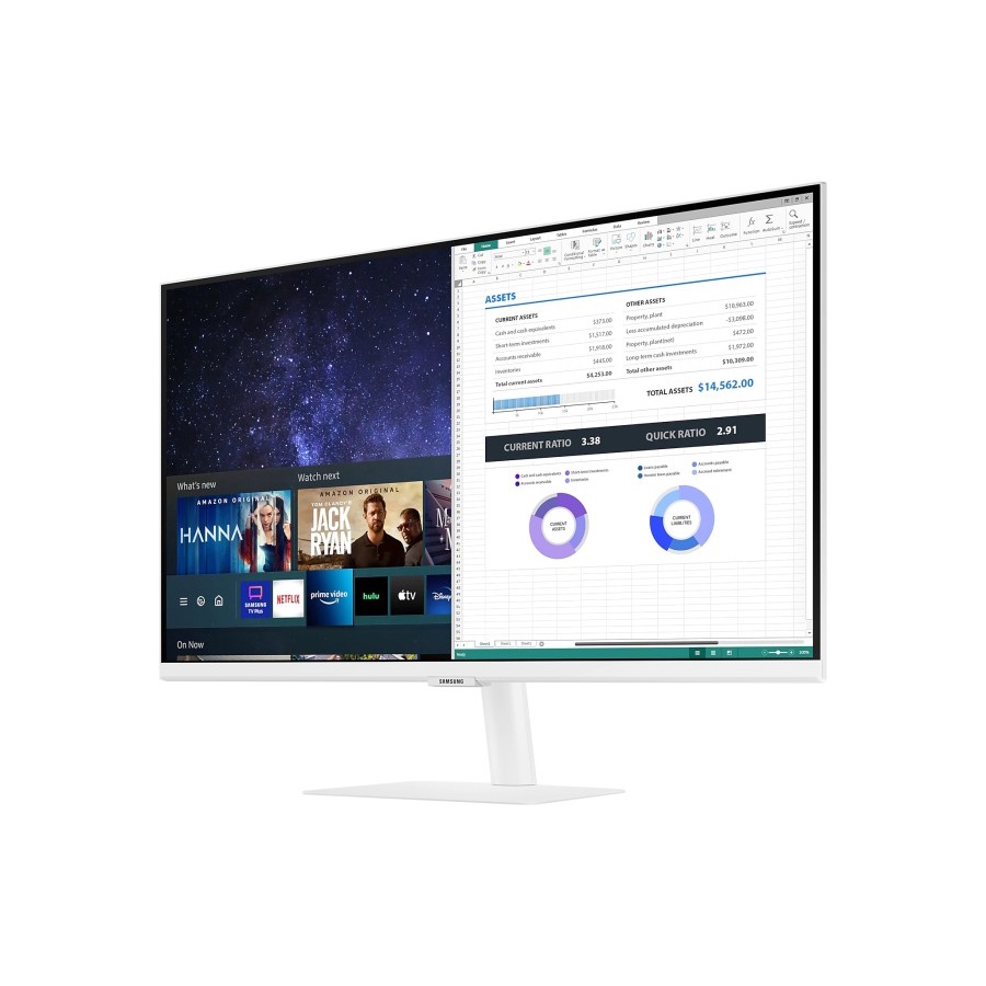 27&quot; M5 FHD Smart Monitor &amp; Streaming TV in White Color Design