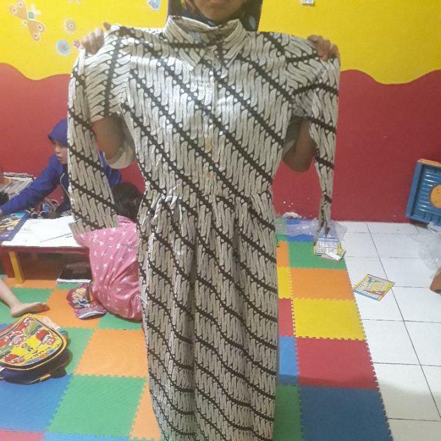 Zivana Dress Gamis Motif Syari Batik Fashion Muslim Wanita Lengan Panjang Murah Elsire