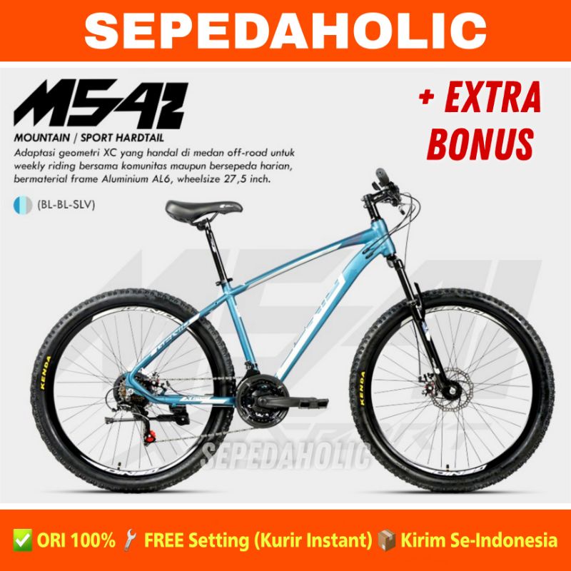 Sepeda Gunung MTB GENIO M 542 Alloy 3x8 Speed Rem Cakram