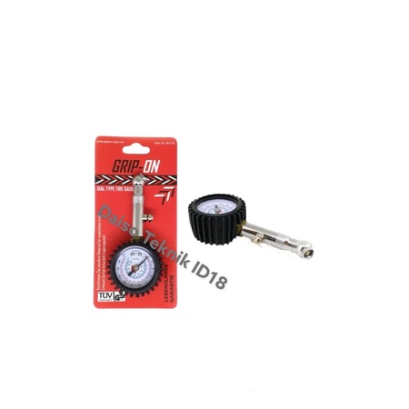 GRIP ON DIAL TIRE GAUGE Pengukur Tekanan angin ban model jarum GRIP ON