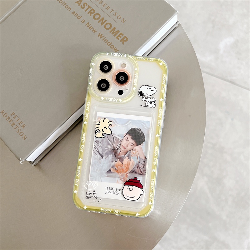 Soft Case TPU Motif Snoopy Charlie Untuk IPhone 14 13 11 Pro Max 8 7 Plus X XS XR