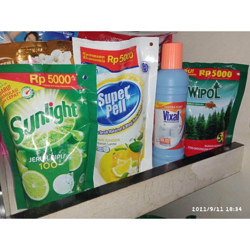 Paket komplit dan ekonomis sunlight wipol superpell vixal