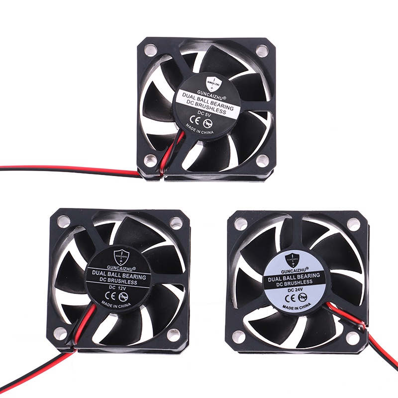 {LUCKID}5020 5V/12V/24V 50*50*20 mm 2wire 2-Pin Server Inverter Cooling Fan