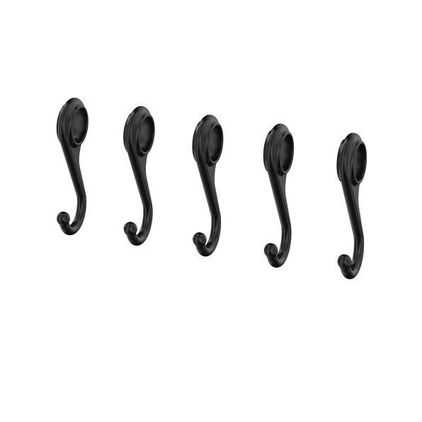 Fintorp - I K E A | Pengait , Hitam, 1 Set Isi 5 Pc, 7 Cm