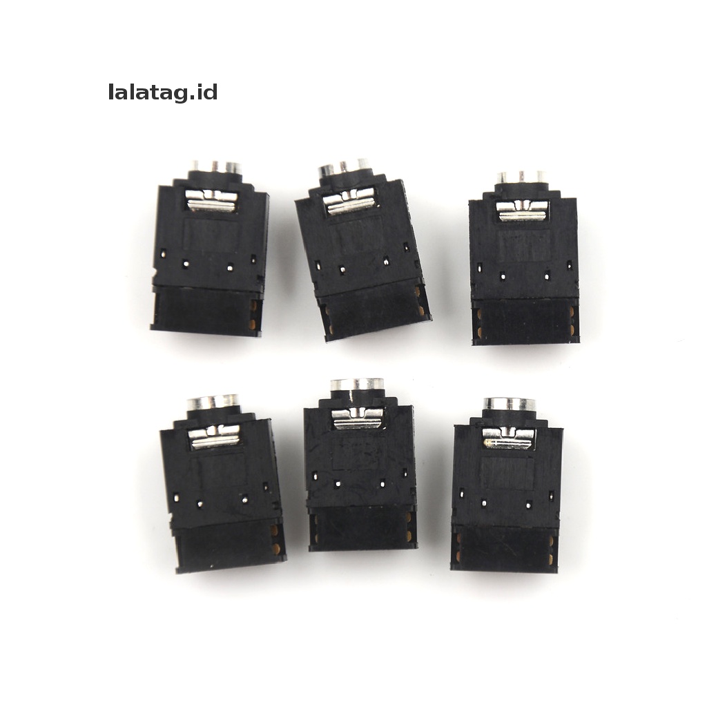 (Flyag) 5pcs PJ-307 Soket Jack Audio 3.5mm Stereo Dual Track Untuk Headphone