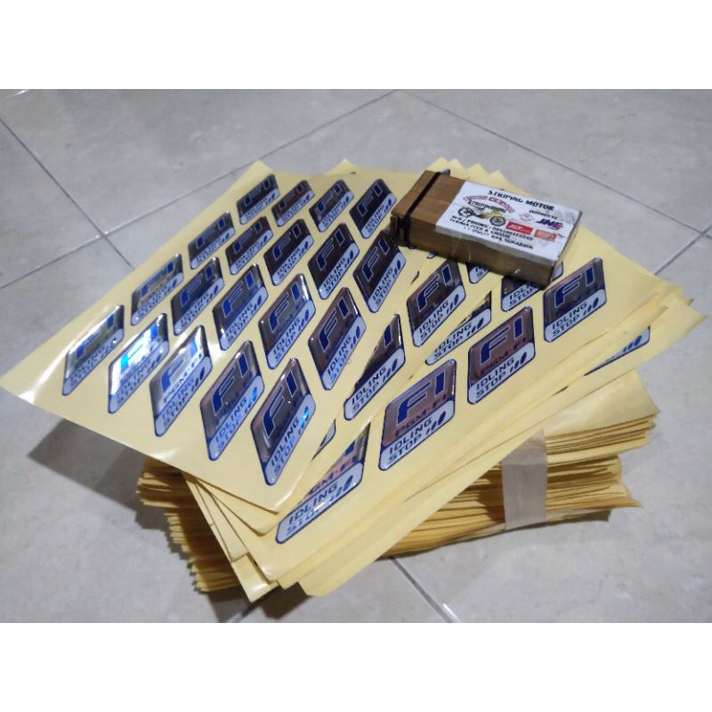 EMBLEM STICKER HONDA FI IDLING STOP ORIGINAL