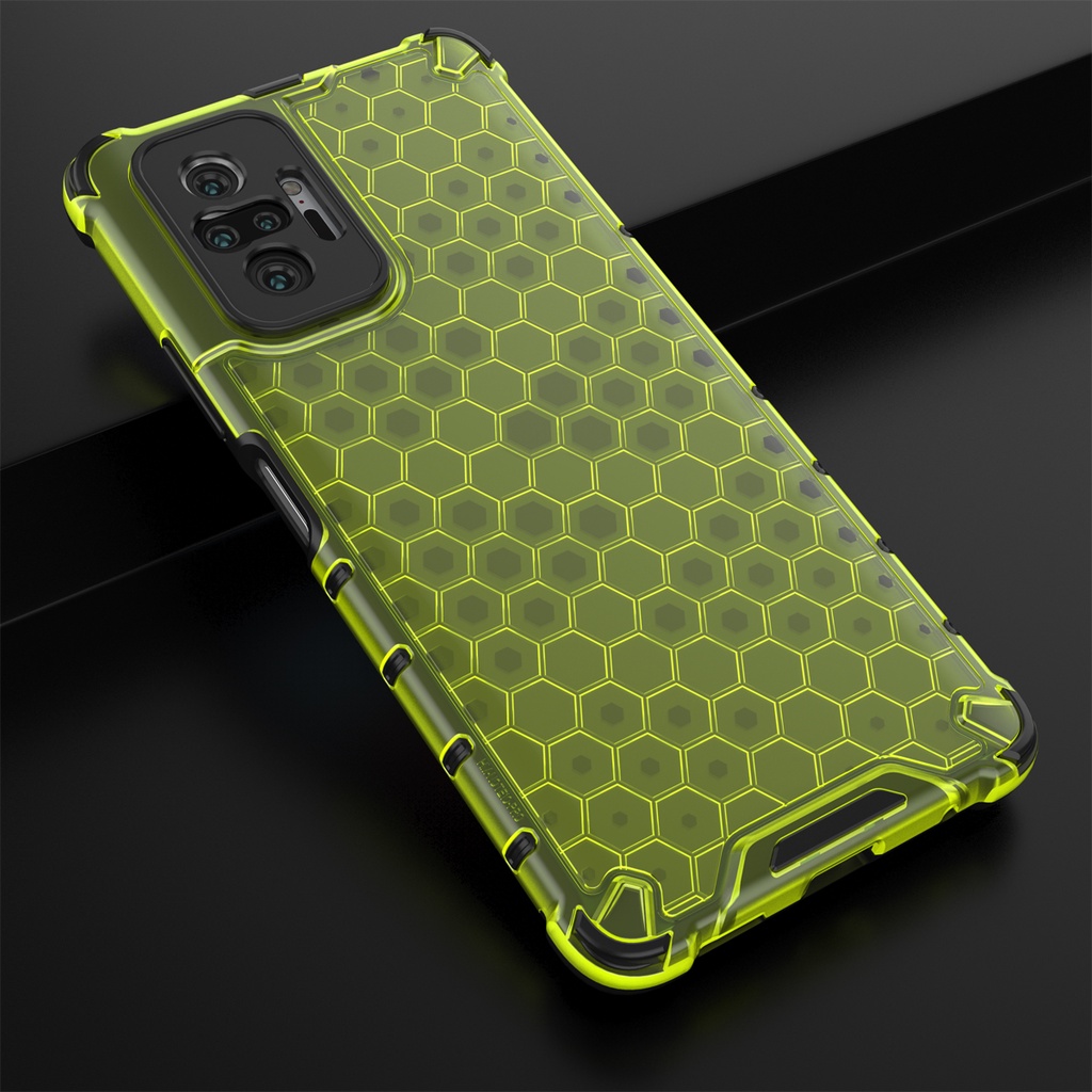 Xiaomi Redmi Note 10 Pro - Honeycomb Hybrid Clear Armor Case Shockproof