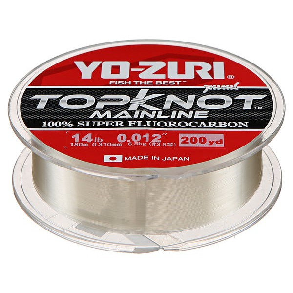 Senar Pancing Benang Leader YOZURI TOPKNOT MAINLINE 100% FLUOROCARBON 200 YARDS MADE IN JAPAN