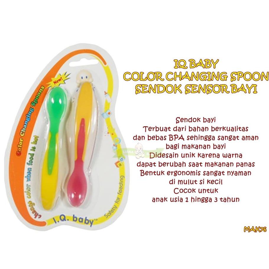 MAK76 IQ BABY COLOR CHANGING SPOON SENDOK SENSOR BAYI