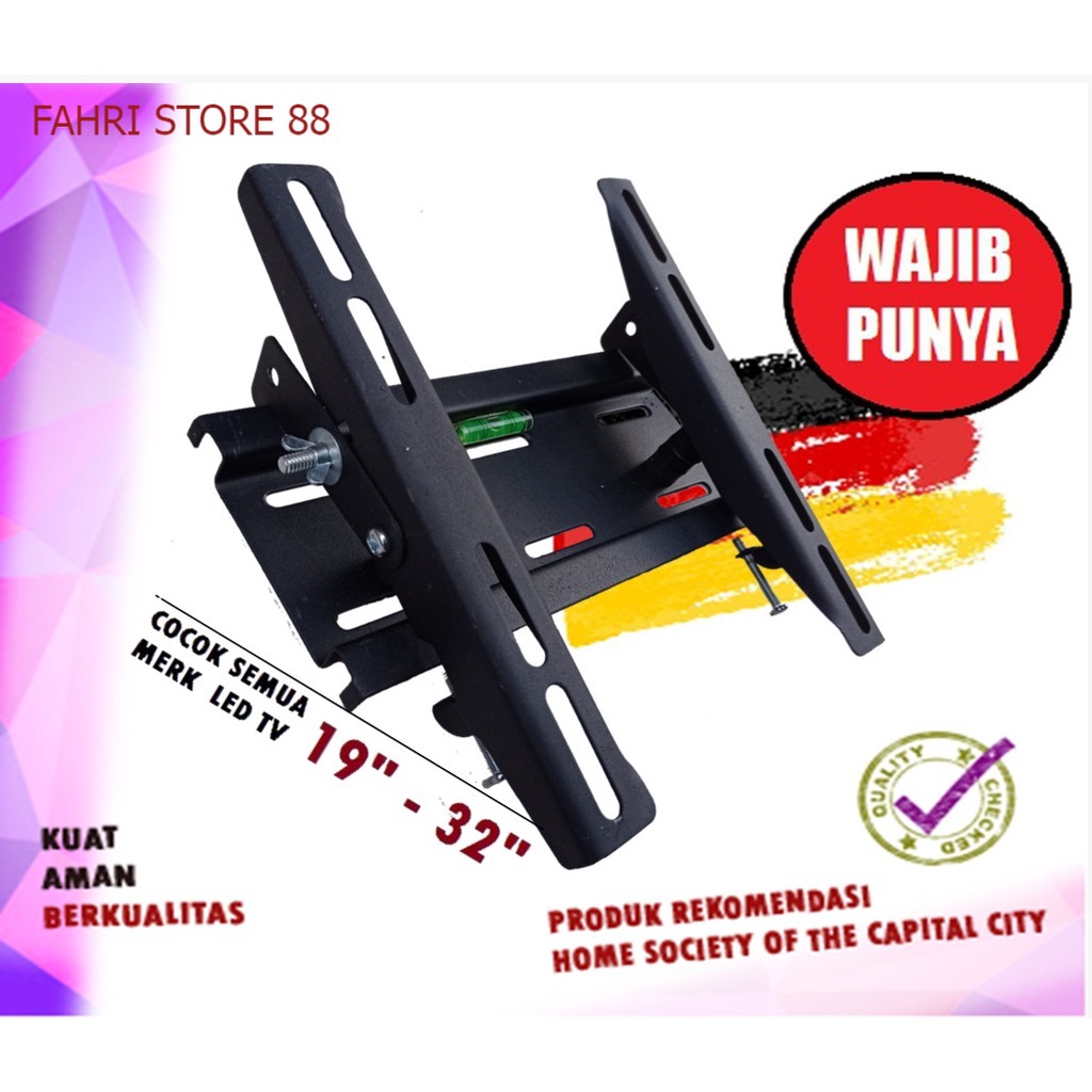 PROMO  BRACKET TV led  uk 19 sampai 32 inch PASTI COCOK BREKET TV dinding BRAKET TV semua merk breck