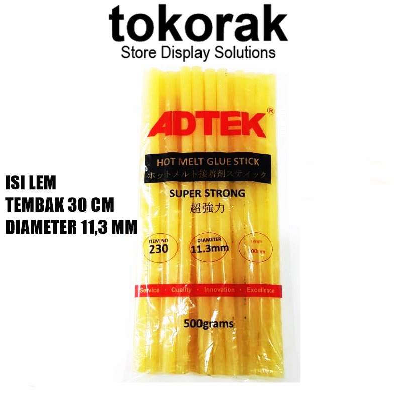 ISI LEM TEMBAK ADTEK BESAR KUNING - GLUE STICK - LEM BAKAR - GLUE GUN