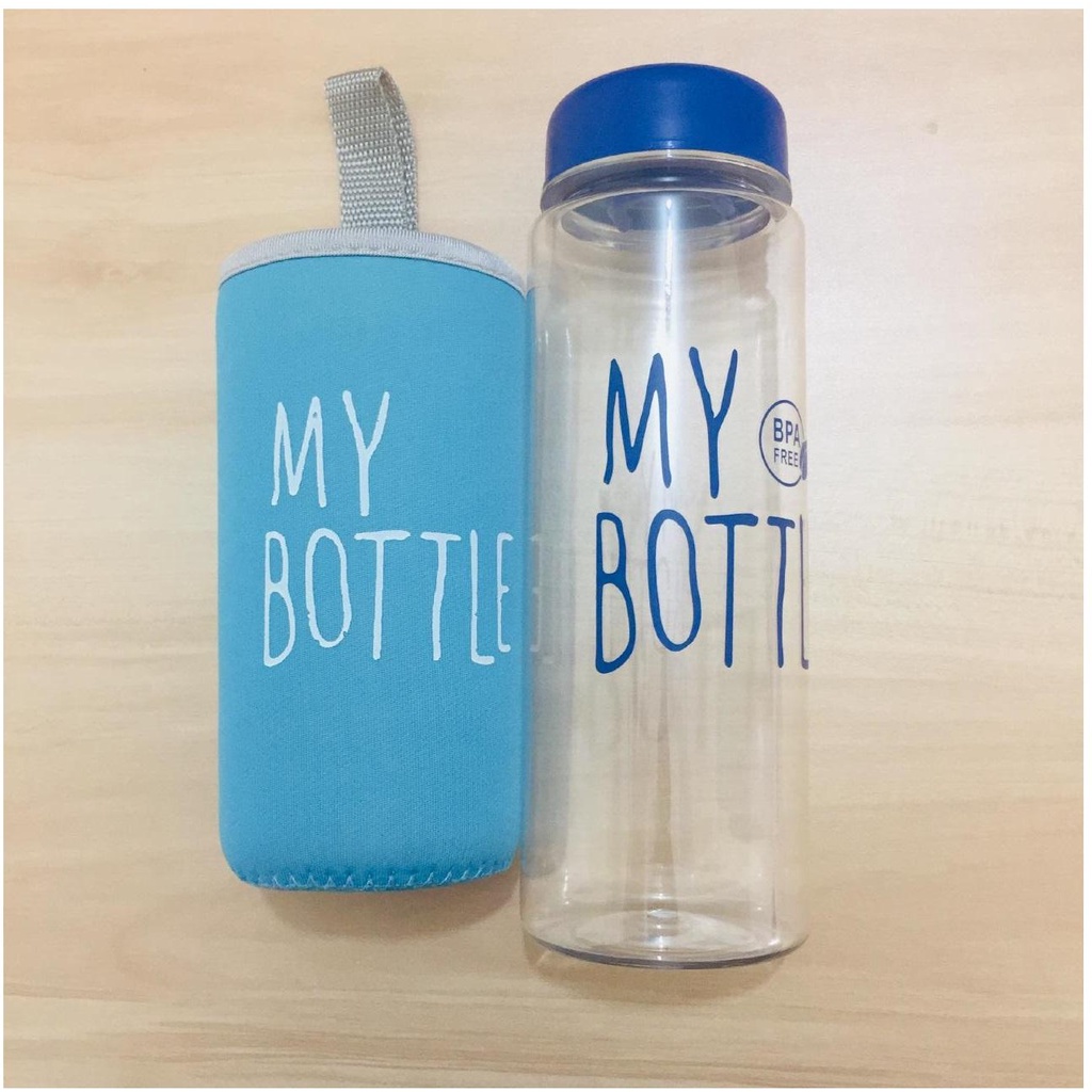 Botol minum my bottle PLUS pouch busa / Tempat minum botol warna [150gr] A026 [BENING]