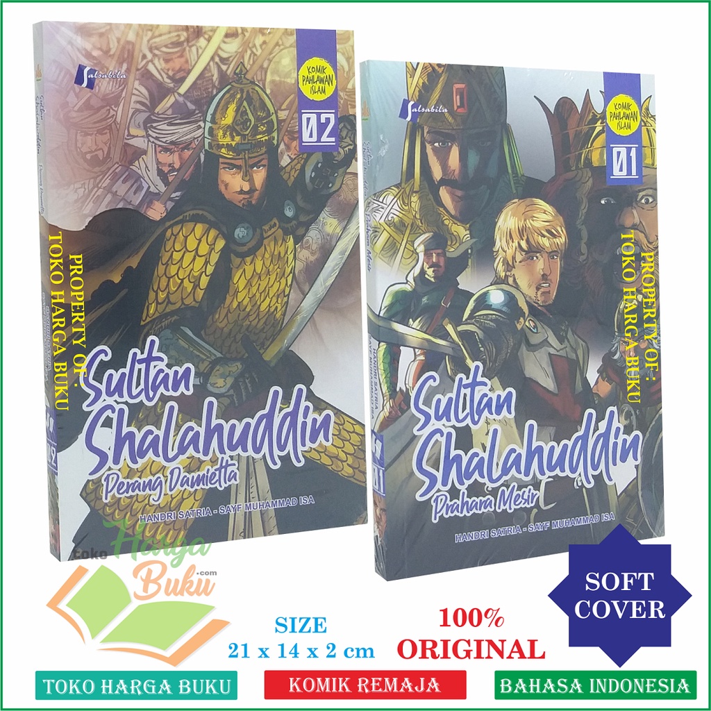 Paket 2 Buku Komik Sultan Shalahuddin Seri 1 Dan 2 PRAHARA MESIR & PERANG DAMIETTA Komik Pahlawan Is