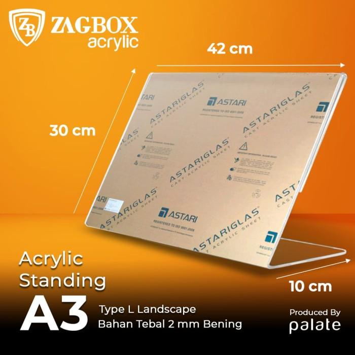 

Paper | Acrylic Tent Holder - Akrilik Tent Card A3 L Landscape Brosur- Premium Murah Baru