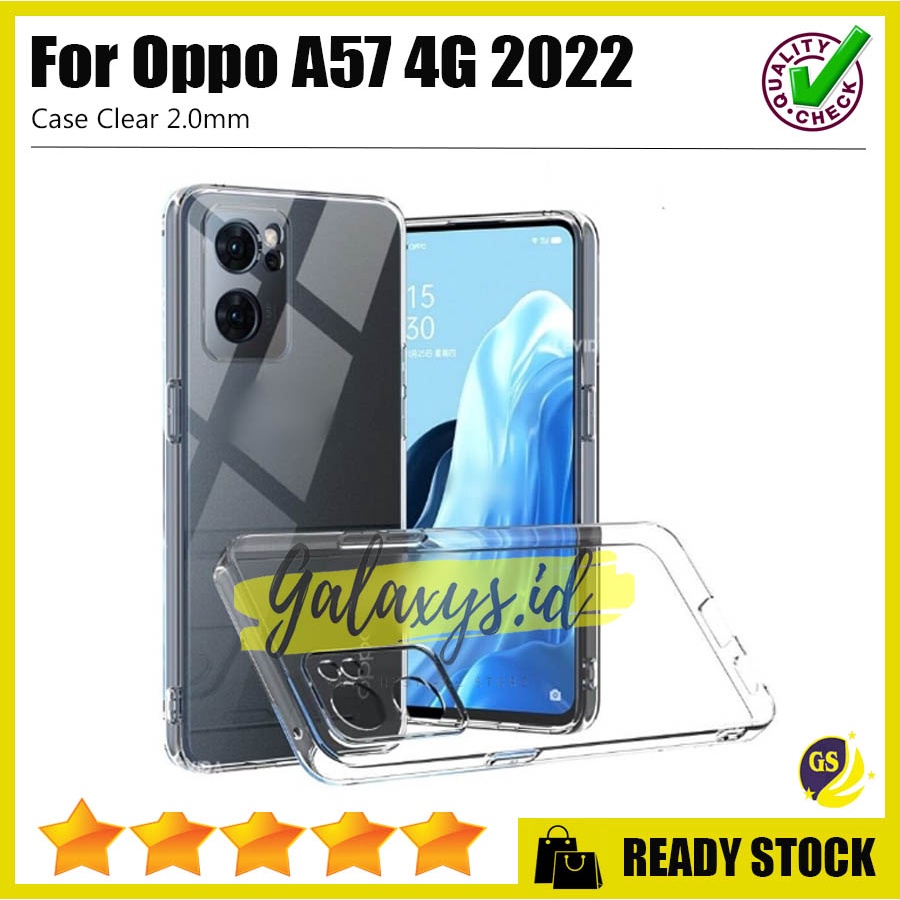 Oppo A57 4G 2022 A76 / A96 2022 OPPO A55 4G Clear Case Premium 2.0mm TPU Transparan Bening Casing Ultra Casing
