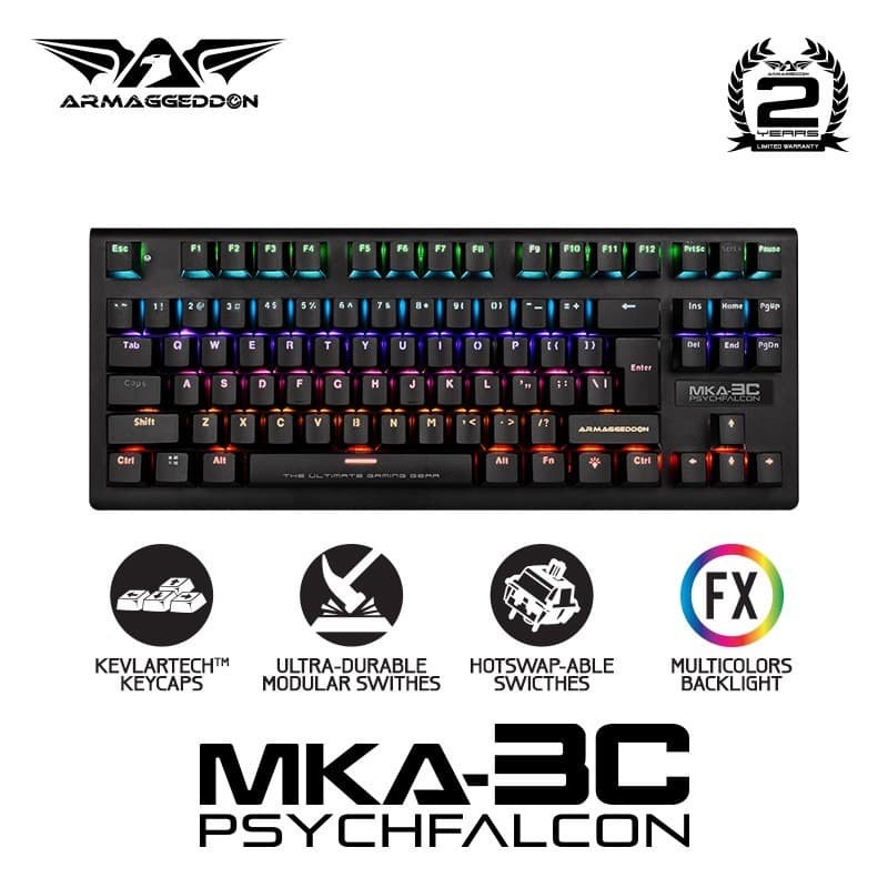 Keyboard Gaming Mechanical Armaggeddon MKA-3C PSYCHFALCON Wired