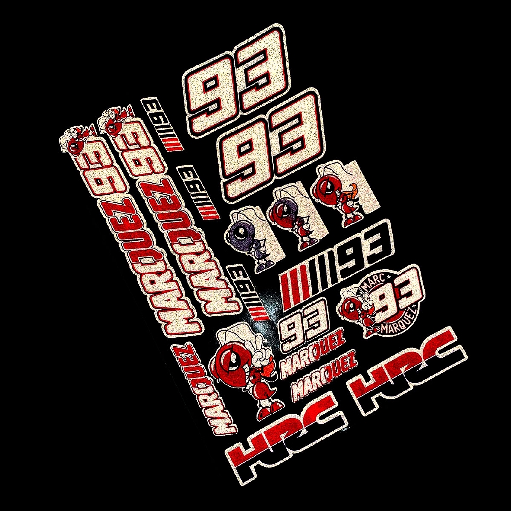 3m  #93logo HRC Sangat Reflektif Body Motor Dekorasi Sticke MARQUEZ Stiker Tahan Air Untuk HONDA