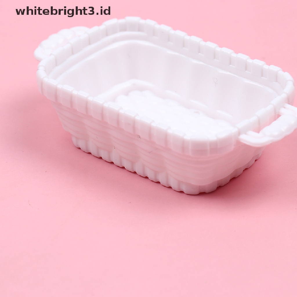 {whitebright3.id} 4Pcs Environmental Miniature Food Model Decoration Dollhouse Accessories Basket ,