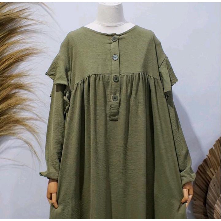 Gamis Agnia / Pakaian Wanita Muslim Wanita Terbaru / Gamis Jumbo / Gamis Murah / Gamis Adem / Gamis Viral  Terlaris 2025