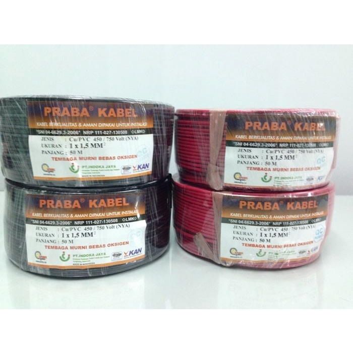 Kabel Roll - Kabel Listrik Nya 1 X 1.5Mm Prabatunggal Roll (50M )